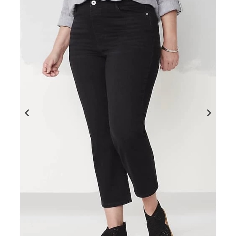 JJill denim crop in BLACK